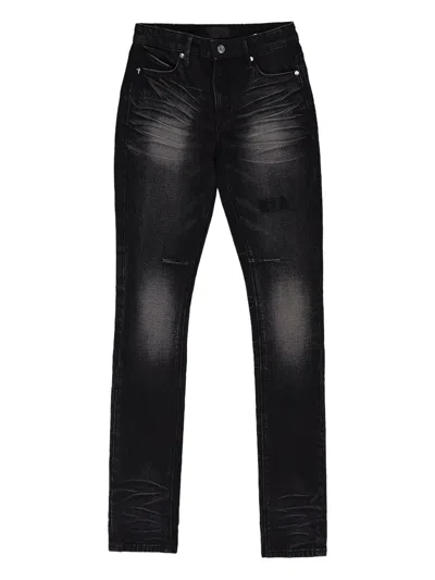 Rta Distressed Bootcut Jeans In Black