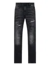 Rta Distressed Jeans In Black