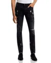 Rta Distressed Skinny Jeans In Distressed Charcoal In Distress Charcoal