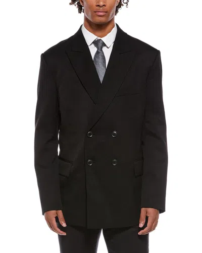 Rta Double Breasted Suit Jacket In Animal Print