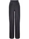 Rta Elasticated-waist Leather Trousers In Black