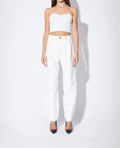 RTA ELE PANT IN WHITE CRINKLE