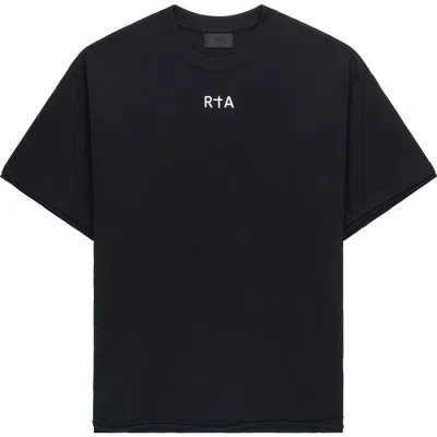 Rta Elian Flag Double Layer Graphic T-shirt In Black