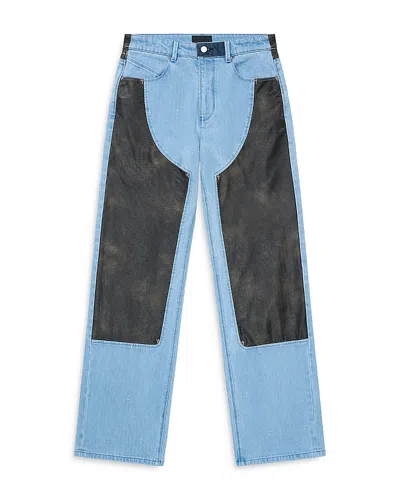 Rta Eliott Straight Fit Two Tone Combo Jeans In Blue