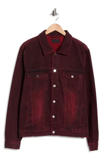 Rta Elmer Denim Trucker Jacket In Red