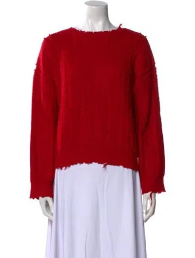 Pre-owned Rta Emmet Bateau Neckline Sweater In Red