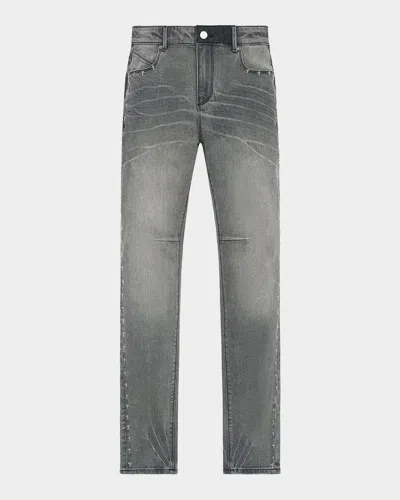 Rta Exodus Bryant Side Cross Skinny Jeans In Gray