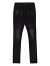 Rta Faded Distressed Jeans In Black