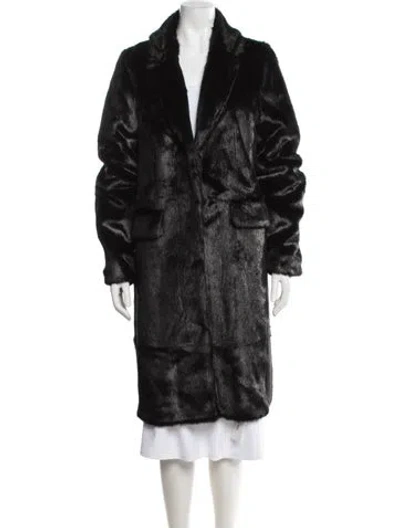 Pre-owned Rta Faux Fur Coat W/ Tags In Black