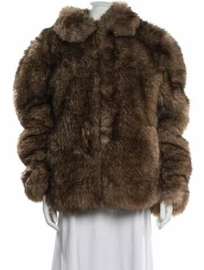 Pre-owned Rta Faux Fur Faux Fur Coat In Brown