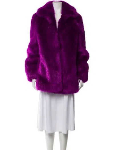 Pre-owned Rta Faux Fur Faux Fur Coat In Purple