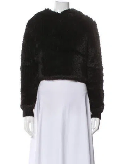 Pre-owned Rta Faux Fur Jacket In Black