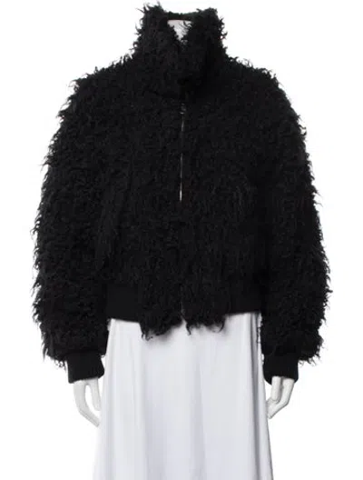Pre-owned Rta Faux Fur Jacket In Black