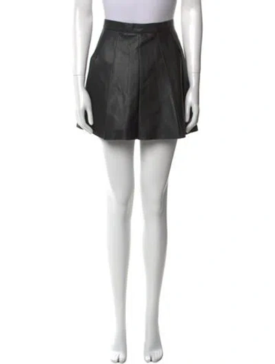 Pre-owned Rta Faux Leather Mini Skirt W/ Tags In Black