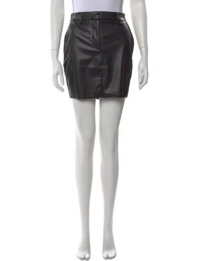 Pre-owned Rta Faux Leather Mini Skirt W/ Tags In Black