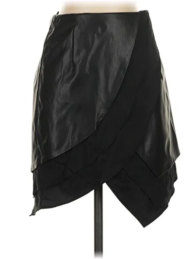Pre-owned Rta Faux Leather Skirt In Black