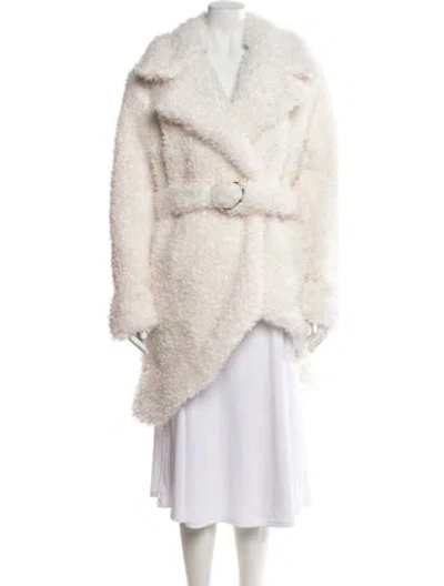 Pre-owned Rta Faux Shearling Coat In White