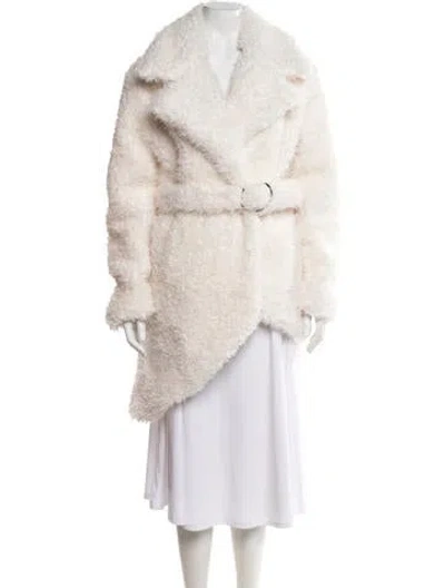 Pre-owned Rta Faux Shearling Faux Fur Coat In White