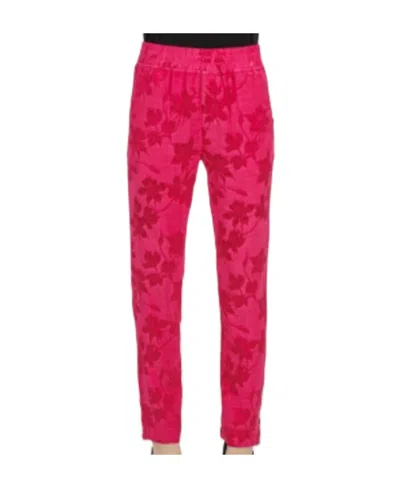 Rta Fiona Floral-print Cropped Trousers In Red