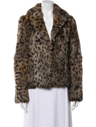 Pre-owned Rta Fur Animal Print Fur Jacket In Multi