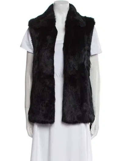 Pre-owned Rta Fur Fur Jacket In Black