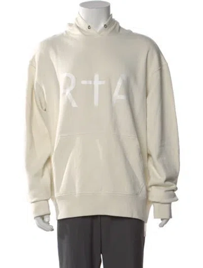 Pre-owned Rta Graphic Print Crew Neck Hoodie In Neutral