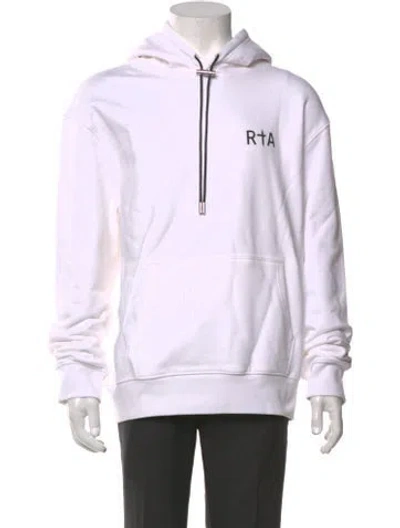 Pre-owned Rta Graphic Print Crew Neck Hoodie W/ Tags In White