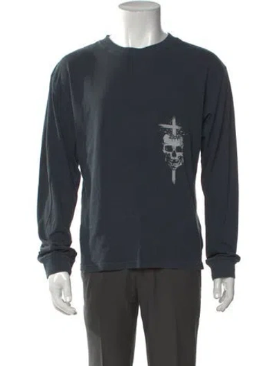 Pre-owned Rta Graphic Print Crew Neck Pullover In Grey
