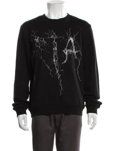 Pre-owned Rta Graphic Print Crew Neck Sweatshirt In Black