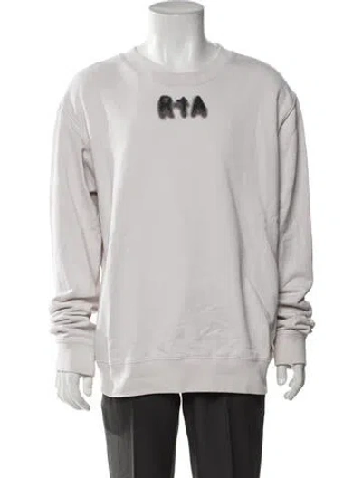 Pre-owned Rta Graphic Print Crew Neck Sweatshirt In Grey
