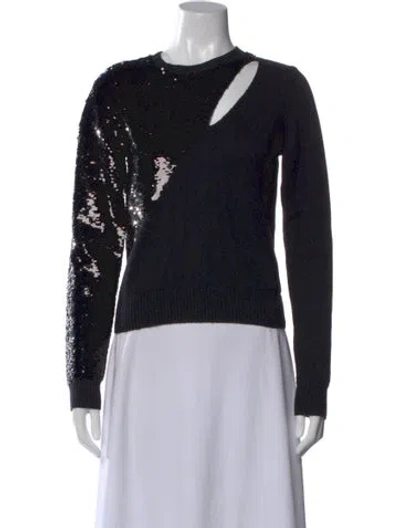 Pre-owned Rta Graphic Print Crew Neck Top In Black