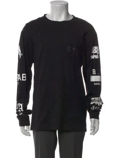 Pre-owned Rta Graphic Print Crew Neck T-shirt In Black