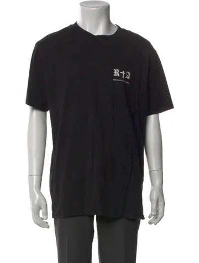 Pre-owned Rta Graphic Print Crew Neck T-shirt In Black
