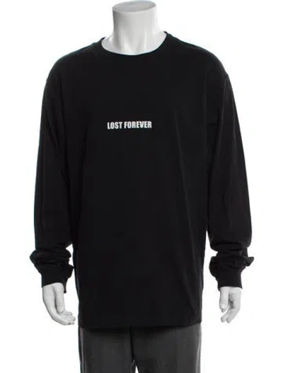 Pre-owned Rta Graphic Print Crew Neck T-shirt In Black