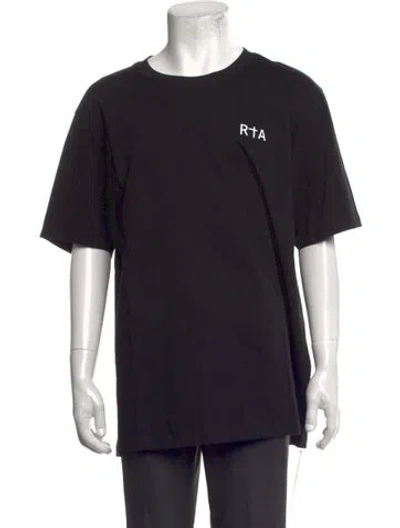 Pre-owned Rta Graphic Print Crew Neck T-shirt In Black