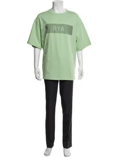 Pre-owned Rta Graphic Print Crew Neck T-shirt In Green