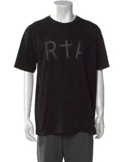 Pre-owned Rta Graphic Print Crew Neck T-shirt W/ Tags In Black