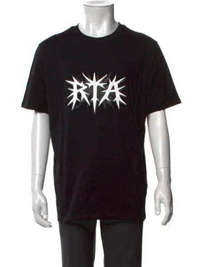 Pre-owned Rta Graphic Print Crew Neck T-shirt W/ Tags In Black