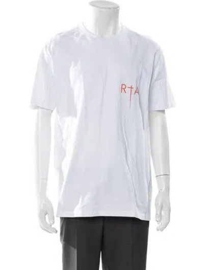 Pre-owned Rta Graphic Print Crew Neck T-shirt In White