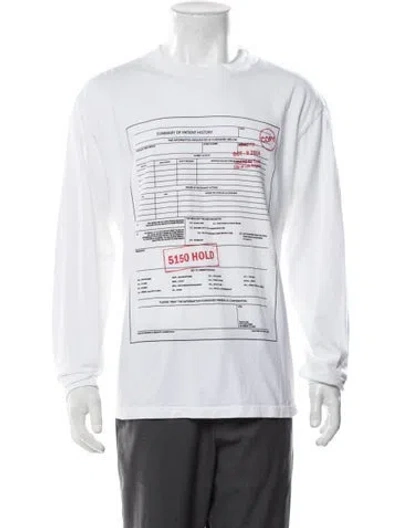 Pre-owned Rta Graphic Print Crew Neck T-shirt In White