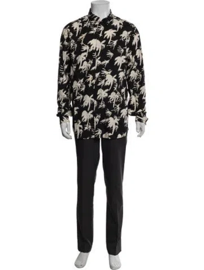 Pre-owned Rta Graphic Print Long Sleeve Shirt In Black