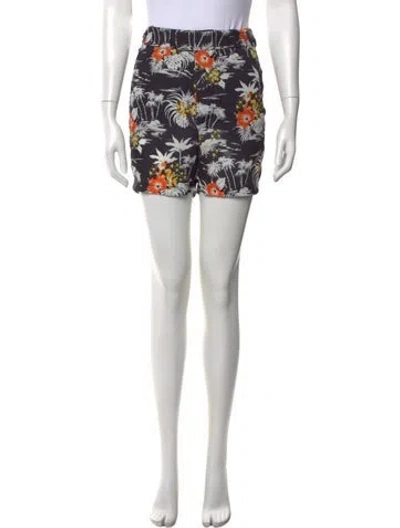 Pre-owned Rta Graphic Print Mini Shorts W/ Tags In Black