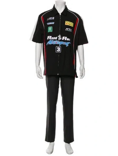 Pre-owned Rta Graphic Print Poncho In Black