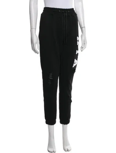 Pre-owned Rta Graphic Print Sweatpants In Black