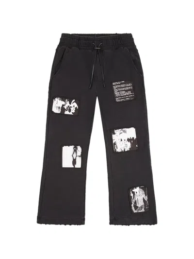 Rta Griffin Patch Track Pants In Black