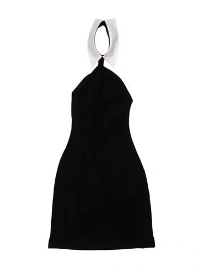 Pre-owned Rta Halterneck Mini Dress In Black