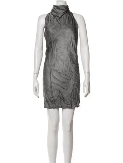 Pre-owned Rta Halterneck Mini Dress In Grey