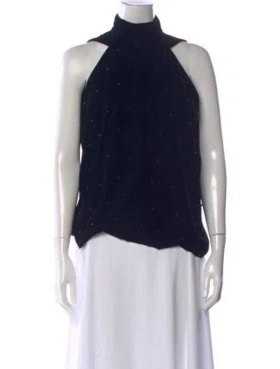 Pre-owned Rta Halterneck Sleeveless Top In Black