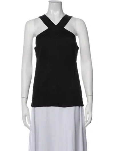 Pre-owned Rta Halterneck Sleeveless Top In Black