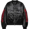 Rta Harvard Lost Frequency Bomber Jacket In Black